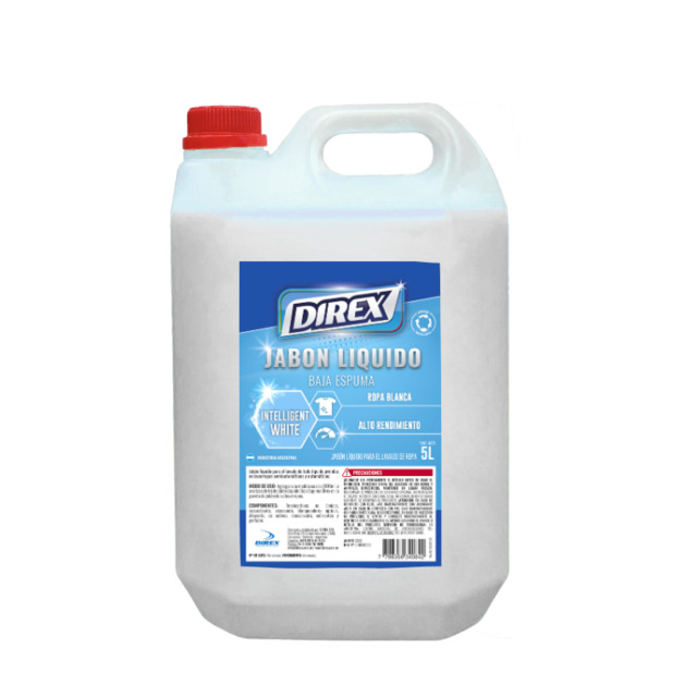 Jabón Líquido Baja Espuma Intelligent White DIREX 5Lts.